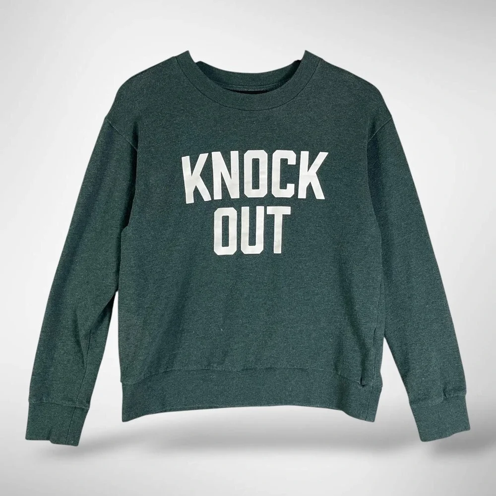 Banana Republic Knock Out‎ Crewneck Sweatshirt Dark Green Women's Small - Picture 2 of 8